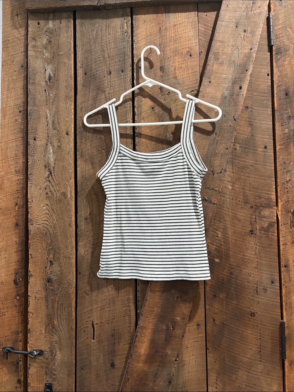 American Eagle Outfitters Black and White Striped Tank